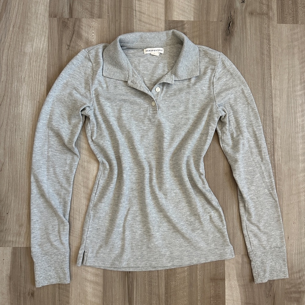 Aeropostale Long-Sleeve Polo Top